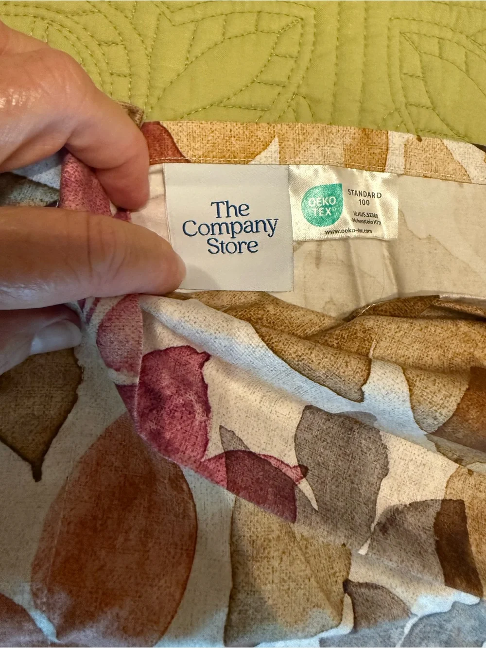 The Company Store pair of Leaf Standard pillow shams